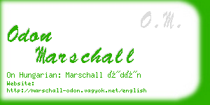 odon marschall business card